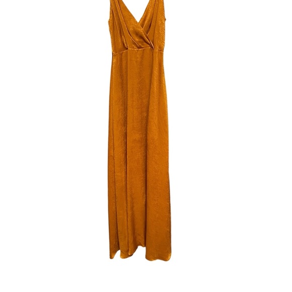 Lulus Constantine Rust Orange Satin Maxi Dress Size S Formal Dance Prom Cocktail - Picture 2 of 10